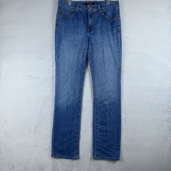 Lauren Ralph Lauren Straight Leg Jeans Medium Wash Mid Rise Womens Size 8 Blue - Picture 1 of 13